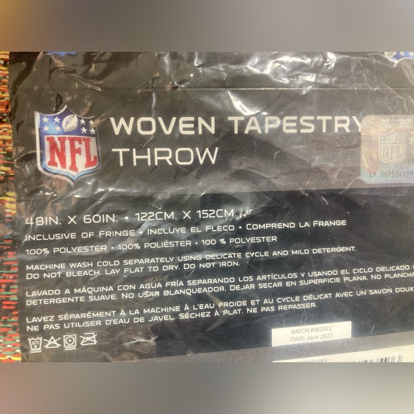 48” X 60” NEW ENGLAND PATRIOTS WOVEN THROW BLANKET WALL TAPESTRY LIGHTHOUSE - Picture 3 of 3